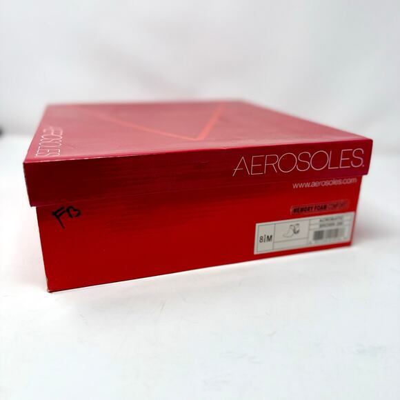 Aerosoles Acrobatic Ankle Boots Brown Block Heel Zip Booties Comfortable 8.5 - Picture 8 of 8